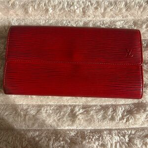 Elegant Red Sarah Epi Leather